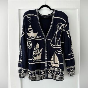 Nautical knit cardigan